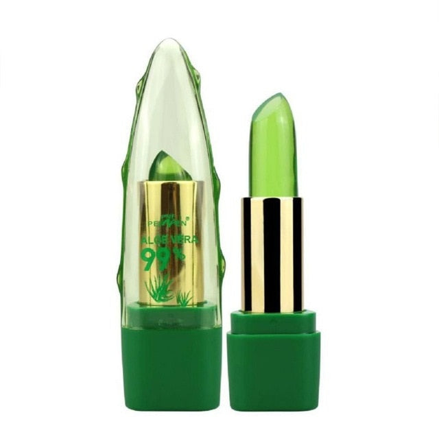 Organic Batom 99% Aloe Vera Natural Temperature Change Color Lipstick Magic Lip Organic MakeUp Pop Color Changing Lip-balm