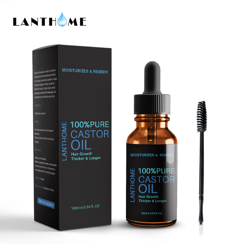 Black Castor Oil for Natural Hair Growth Essential Oil Castor Organic Eyelash Growth Eyebrow Enhancer Serum Lash Lift Hair Care