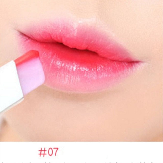 1pc Double Gradient Lipstick Lip Gloss Makeup Korean Effect Two Tone Lip Bar Waterproof Fruit Organic Portable