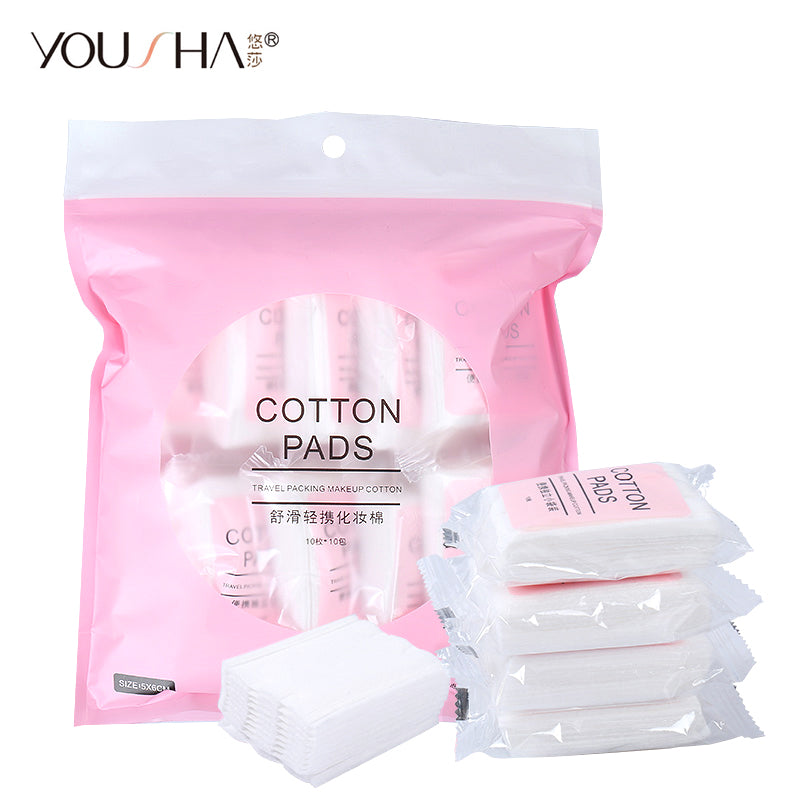 YOUSHA 100pcs organic cotton pads reusable travel makeup cotton pad reusable facial tissue nail wipes face cosmetic remover wipe