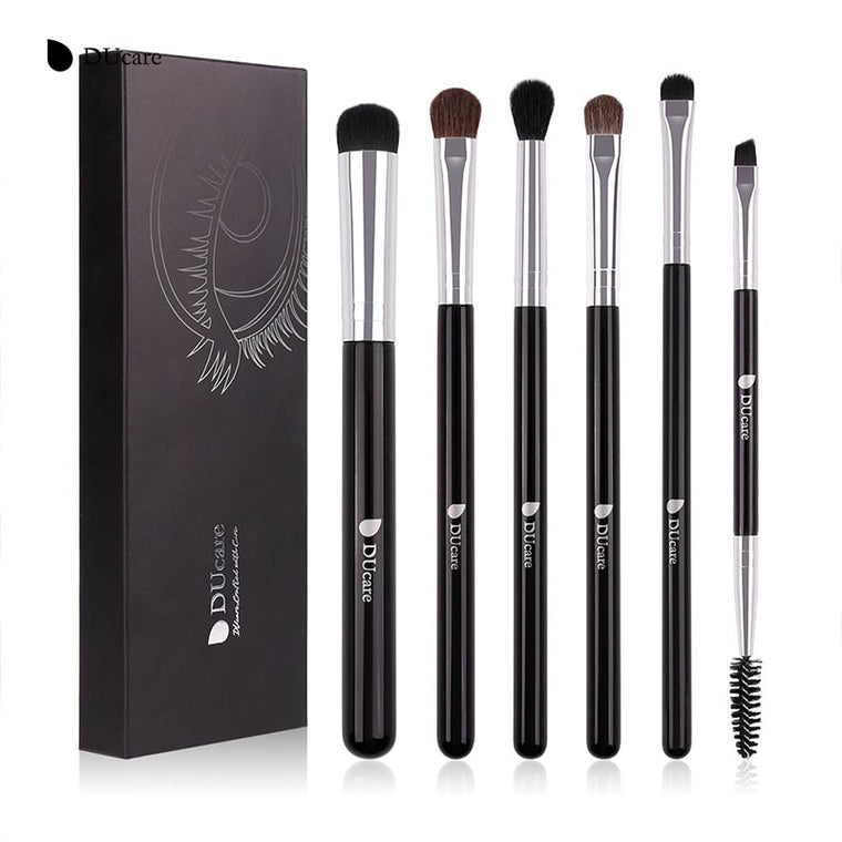 DUcare Eyeshadow Brush 4/6PCS Makeup Brushes Blending Eyebrow Brush Nature Bristles Synthetic  Hair Eye Shadow Brush Set